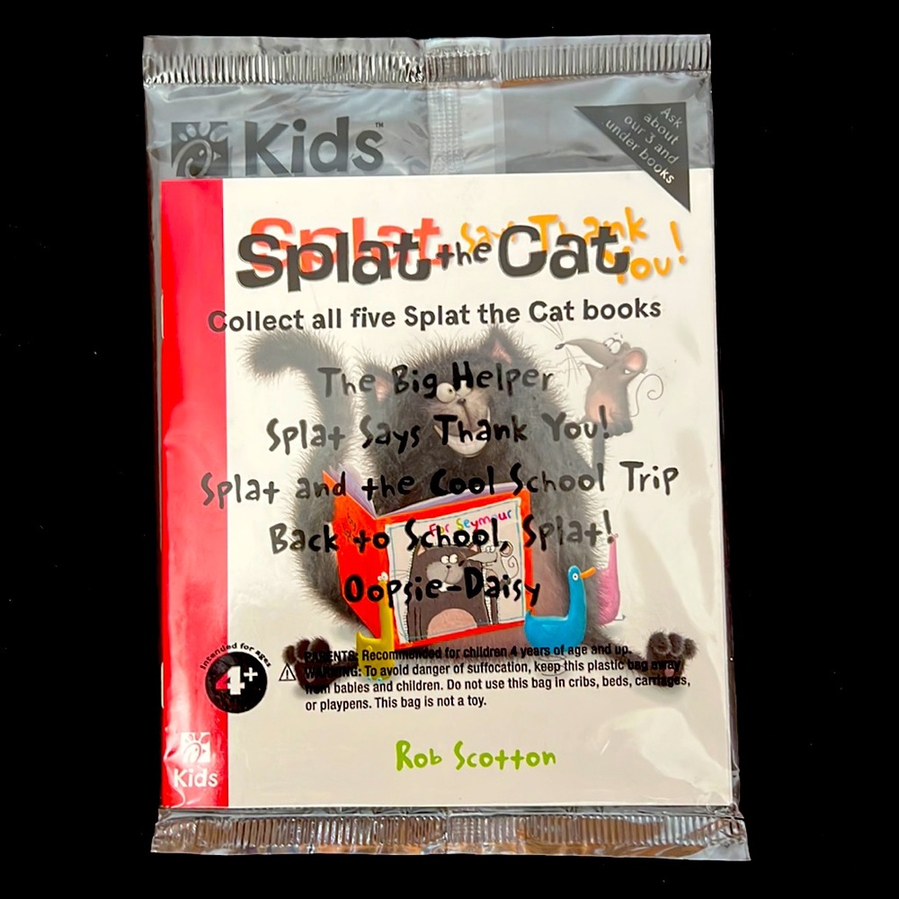 Splat the Cat Splat Says Thank You Book by Rob Scotton Chick-fil-A Kids Meal NEW